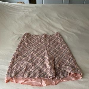 Pink Tweed Mini Skirt